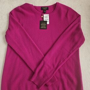 Charter Club Fuchsia Crew Neck Sweater Cashmere
